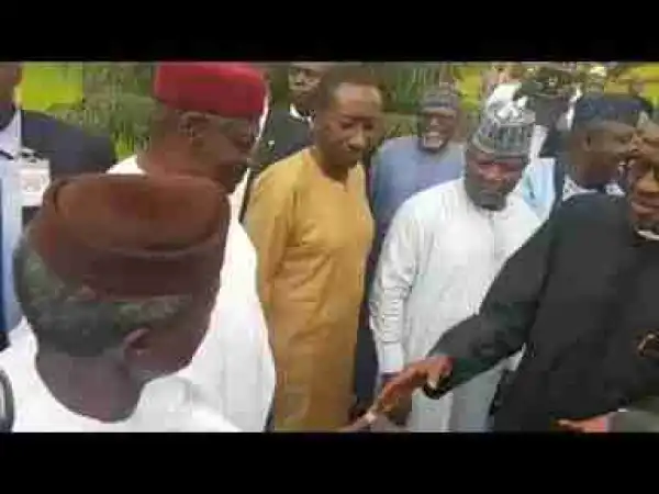 President Buhari Arrives Aso Villa (Video)